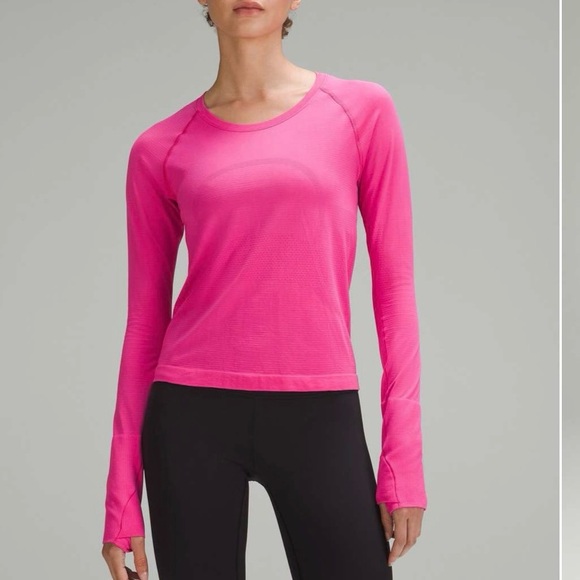 Lululemon Swiftly Tech Long-Sleeve Shirt 2.0 *Race Length Sonic Pink W3HHIS - Picture 1 of 4